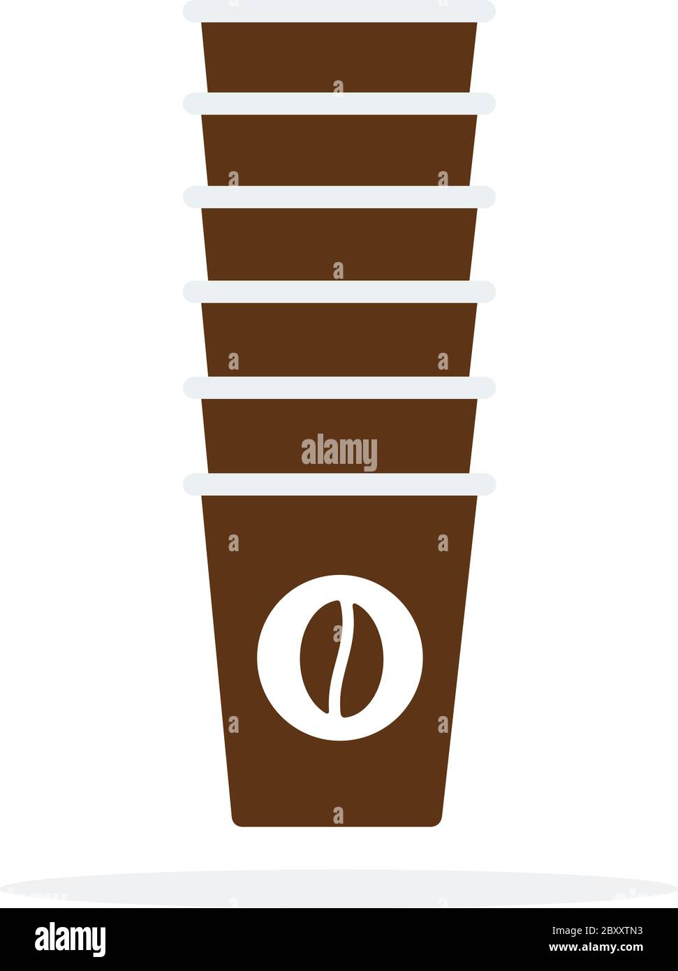 Set of disposable coffee cups vector flat isolated Stock Vector