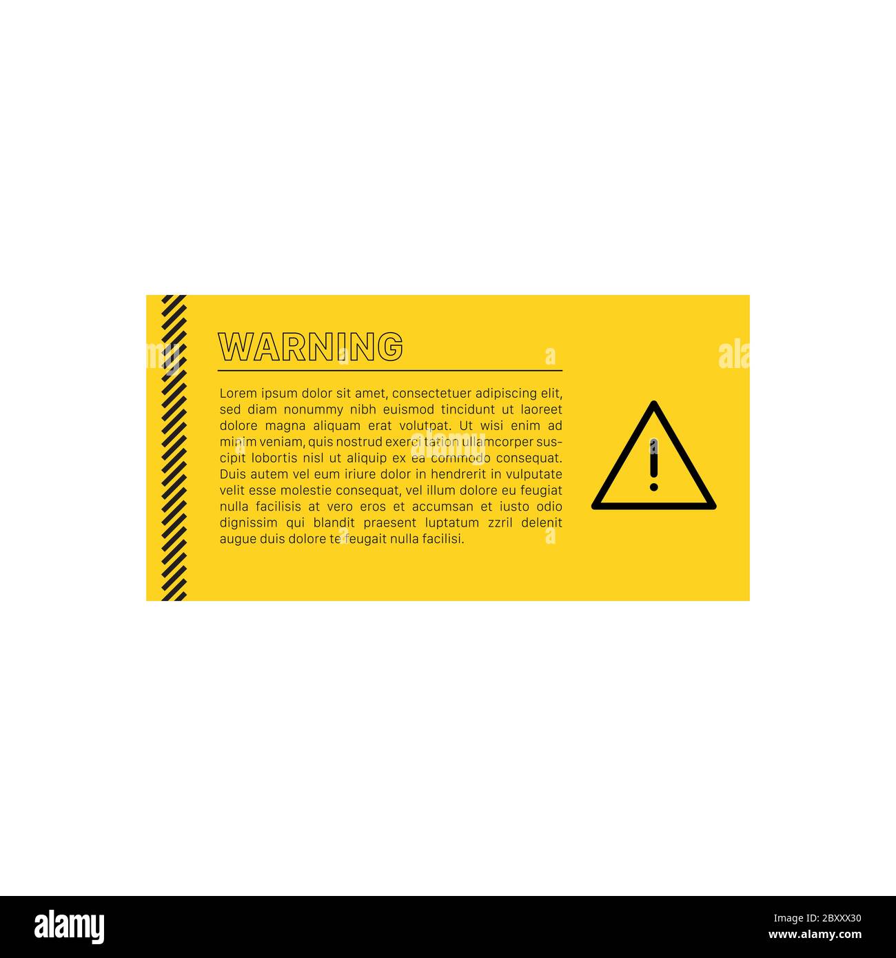 Black and yellow warning line striped rectangular background, yellow and black stripes, a warning to be careful of the potential danger vector Stock Vector