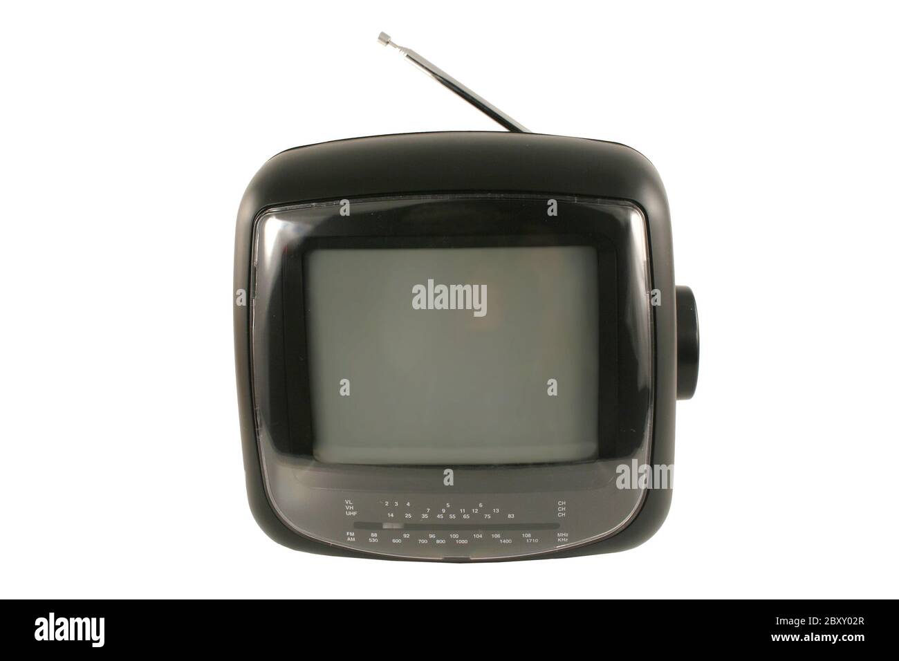 A Isolated portable tv set with antenna Stock Photo Alamy