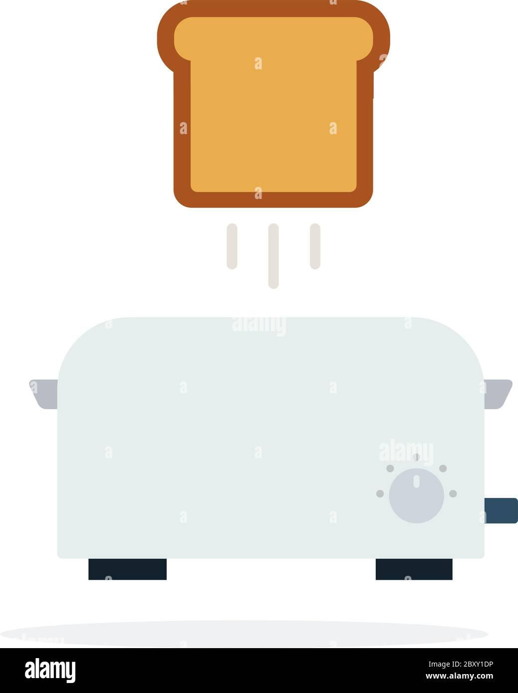Toaster with jumps bread vector flat isolated Stock Vector