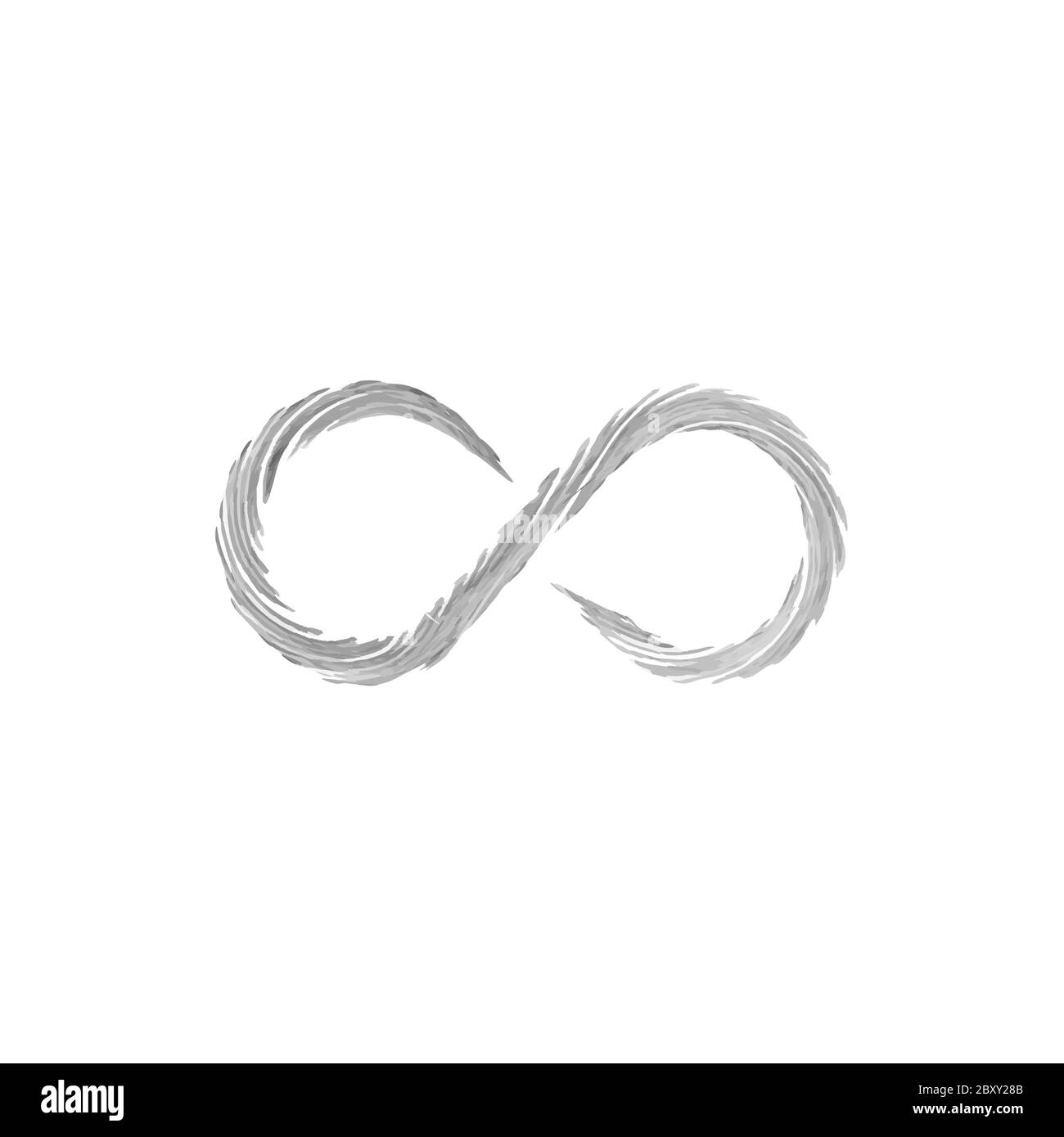 Hand drawn watercolor swirl infinity sign. Stock Vector illustration isolated on white background. Stock Vector