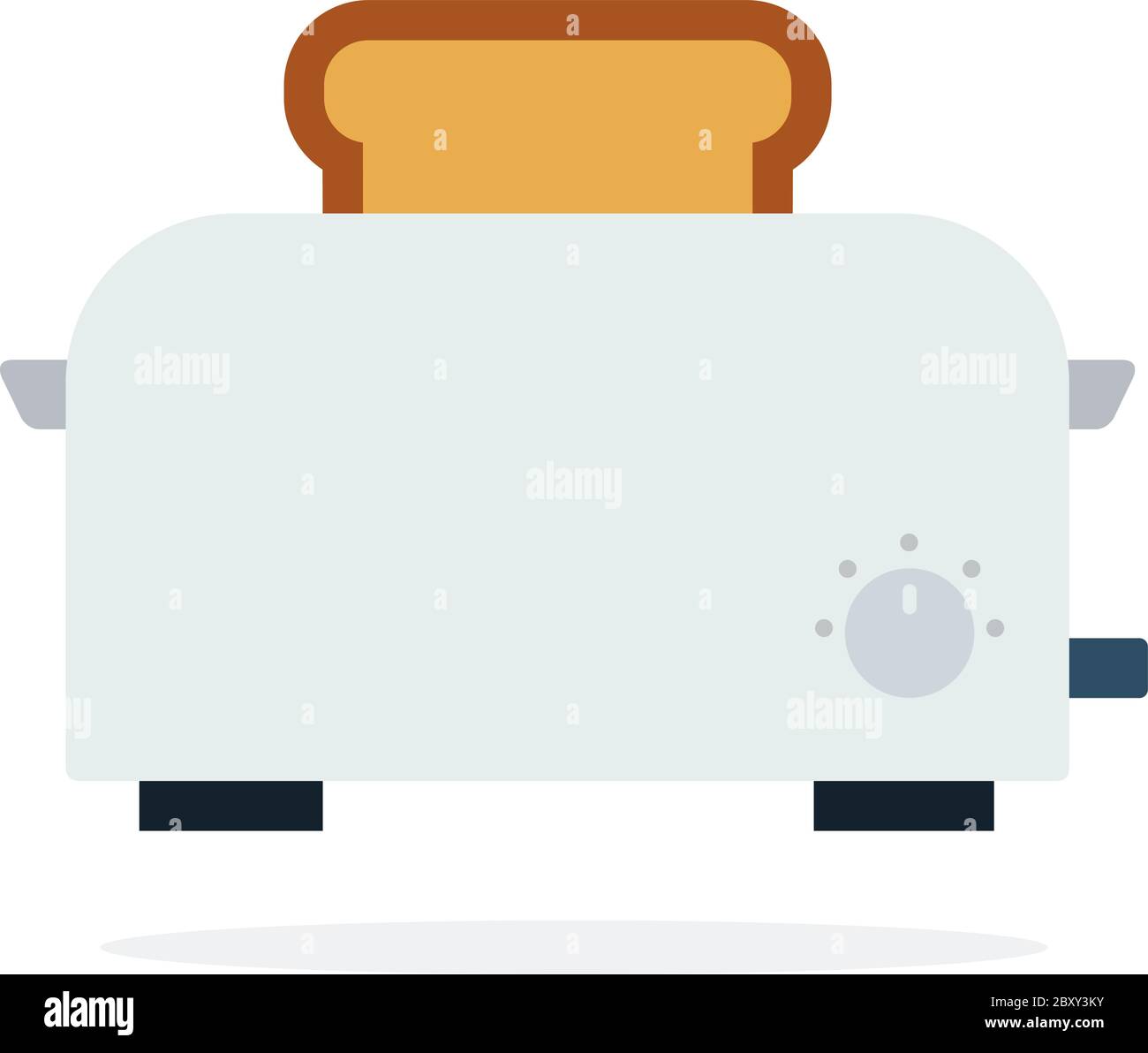 Toaster with bread vector flat isolated Stock Vector