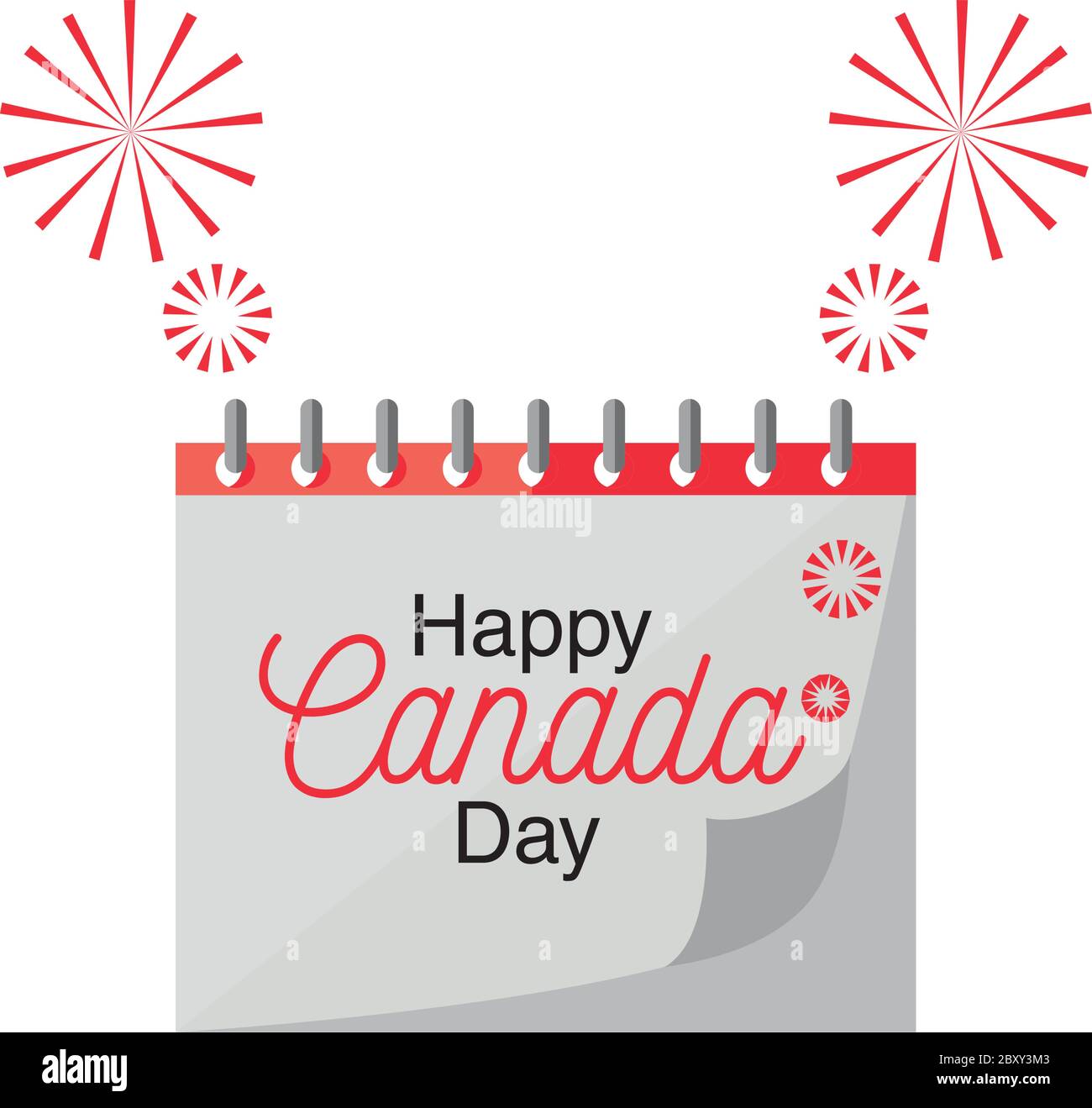 happy Canada day , country national day calendar vector illustration