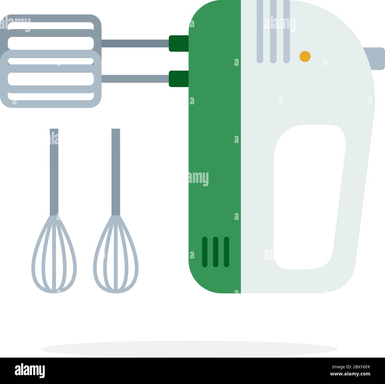 Hand mixer with removable corolla vector flat isolated Stock Vector