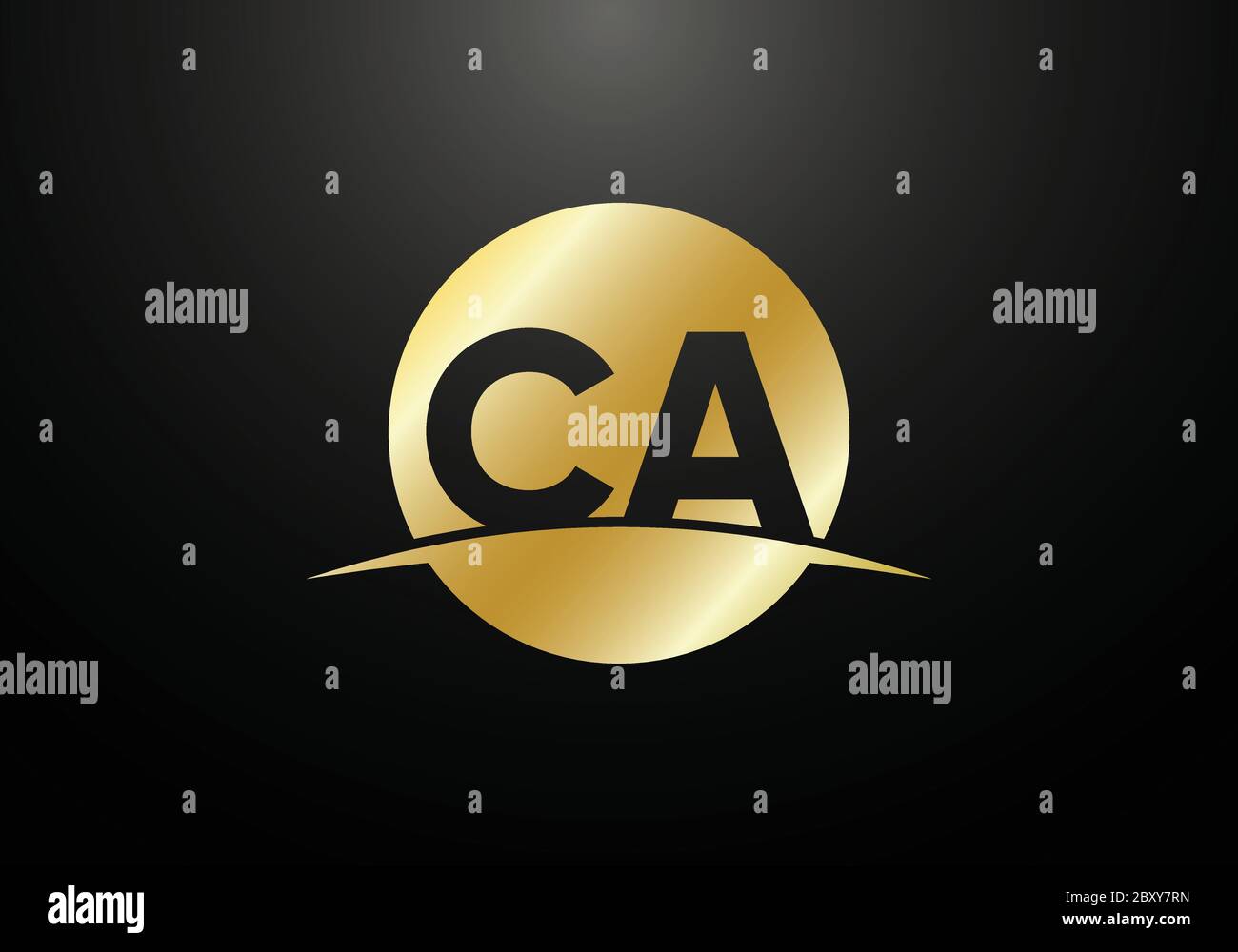 Initial Monogram Letter C A Logo Design Vector Template. C A Letter Logo Design Stock Vector