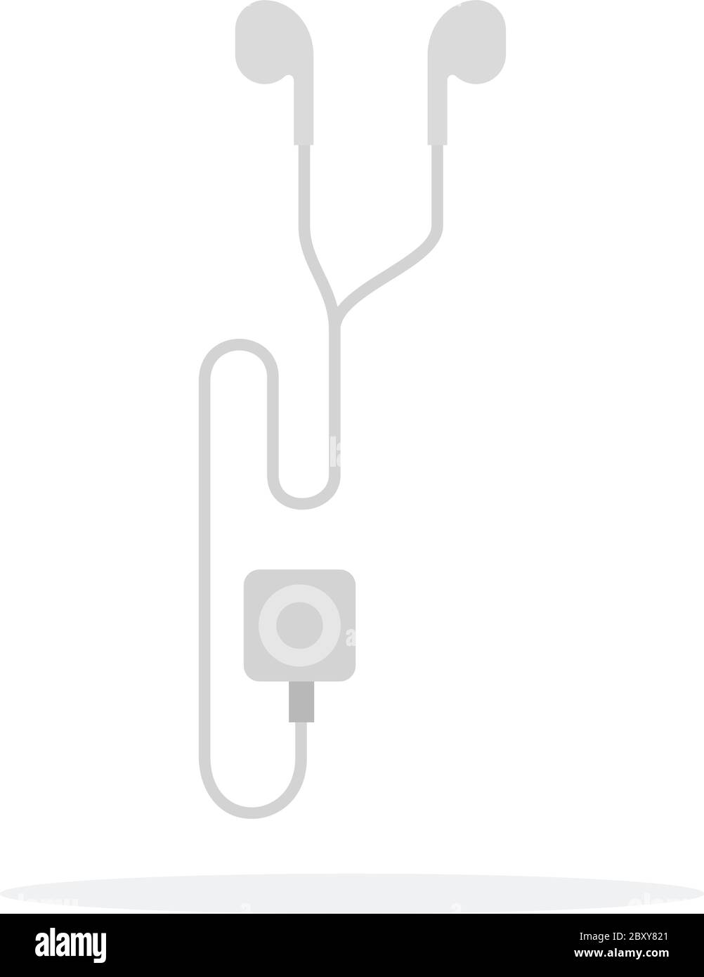 Music player with headphones vector flat isolated Stock Vector