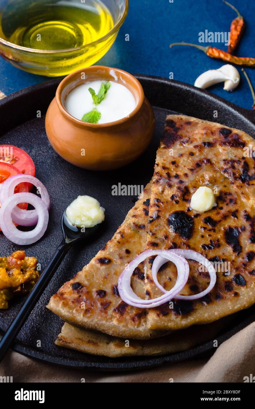 Aloo Paratha High Resolution Stock Photography And Images Alamy