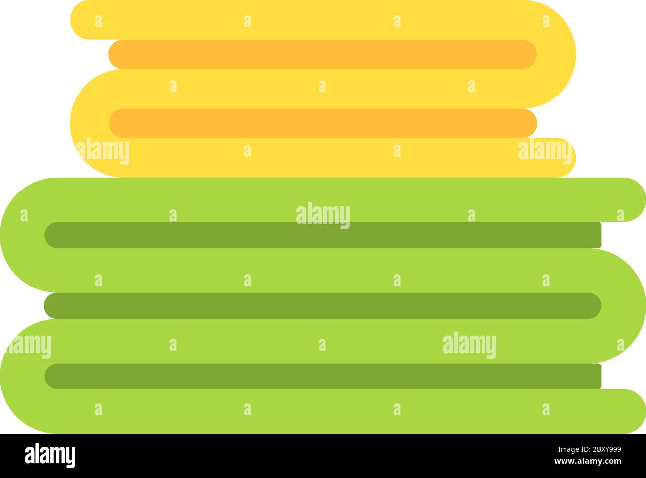 Bath towels vector icon flat isolated Stock Vector
