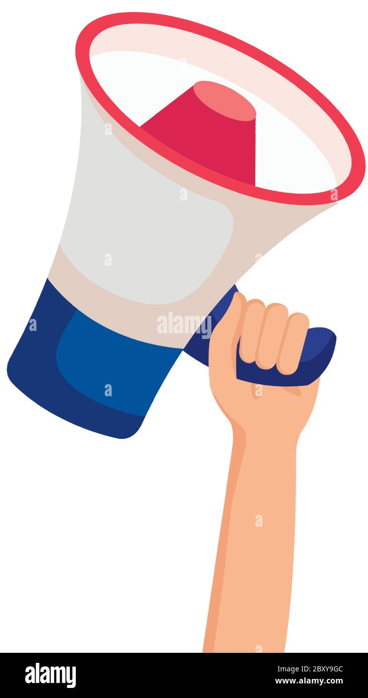 Isolated hand holding megaphone vector design Stock Vector Image & Art ...
