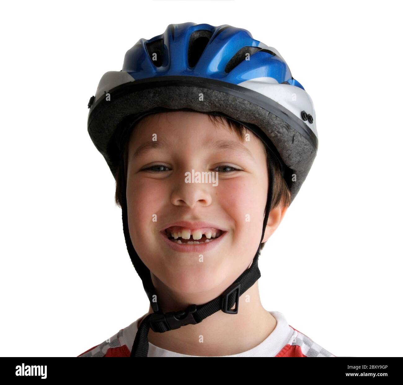 boy wearing bicycle helmet Stock Photo Alamy