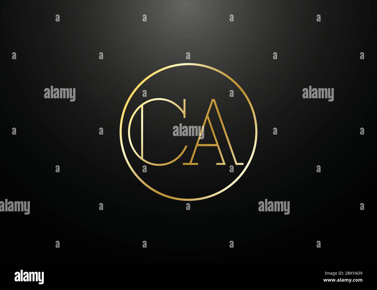 Initial Monogram Letter C A Logo Design Vector Template. C A Letter Logo Design Stock Vector