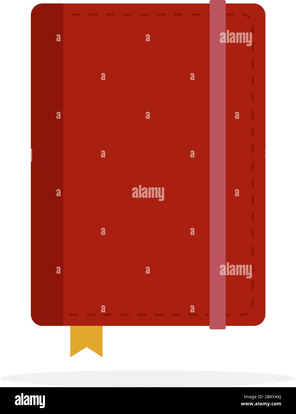 Private diary with a bookmark vector flat isolated Stock Vector