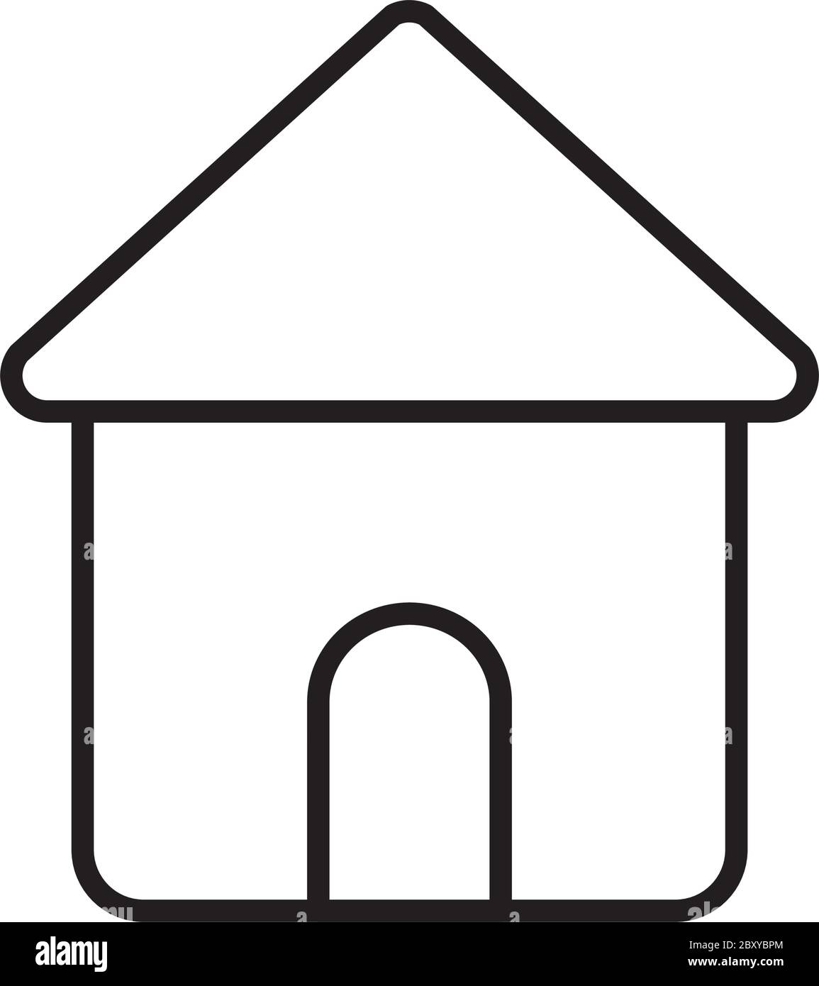 house shape icon over white background, line style, vector illustration  Stock Vector Image & Art - Alamy