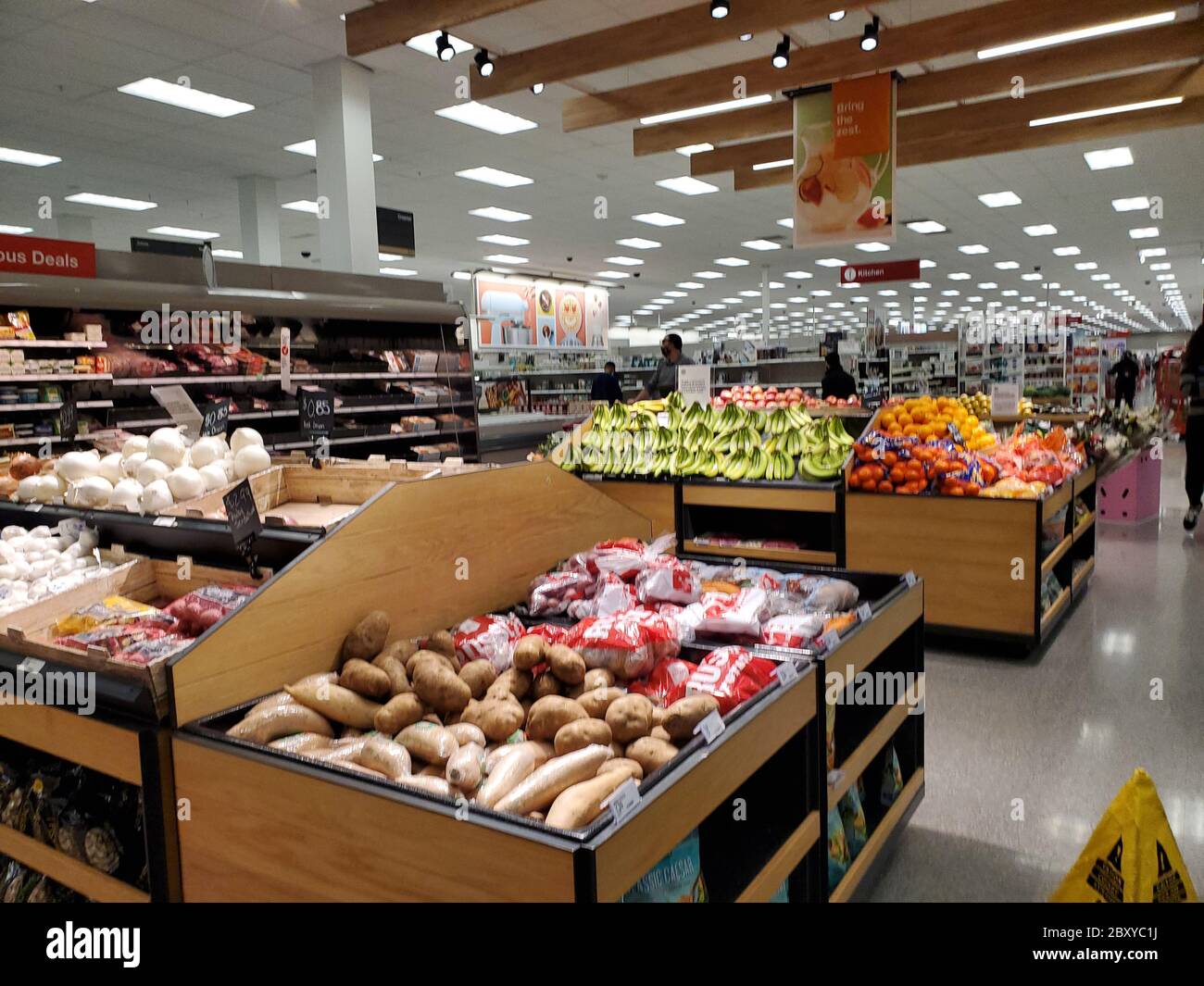 Interior of Target grocery department, Dublin, California, May 2, 2020