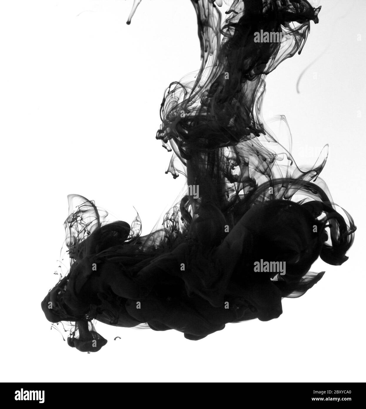 Smoke liquid ink in water Stock Photo