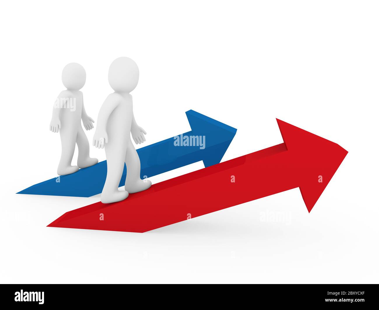 3d human red arrow growth hi-res stock photography and images - Alamy