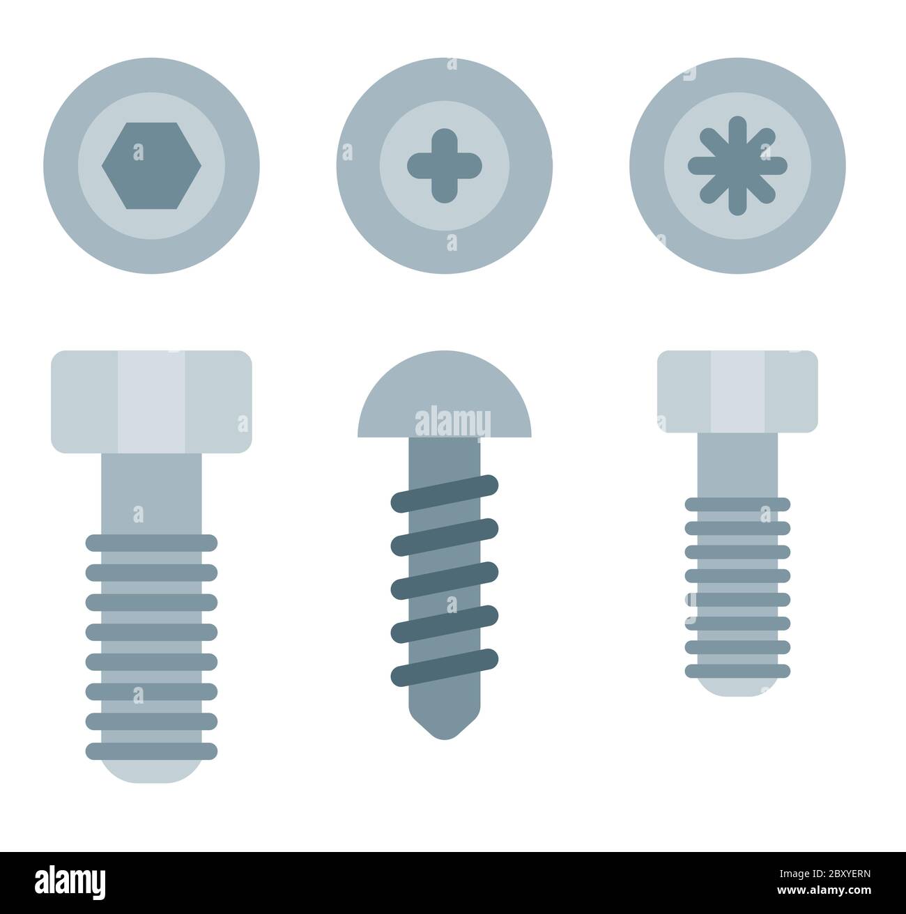 Varieties of screws Drone vector icon flat isolated Stock Vector Image ...