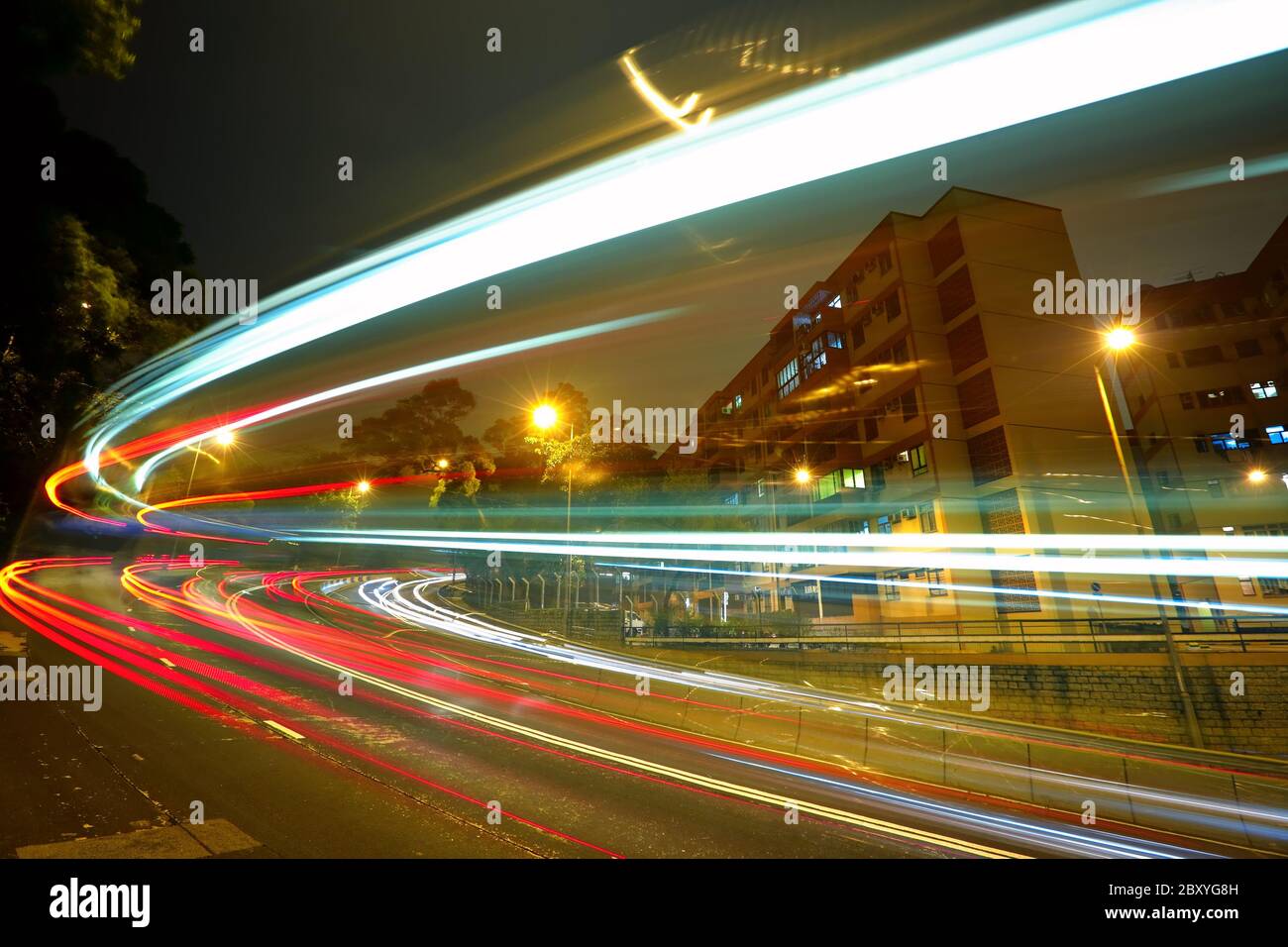 traffic in mega city Stock Photo