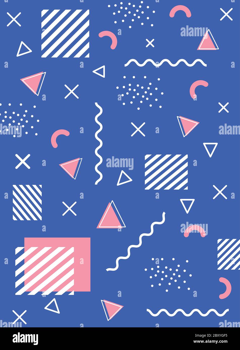 memphis geometric 80s 90s style abstract retro background design vector ...