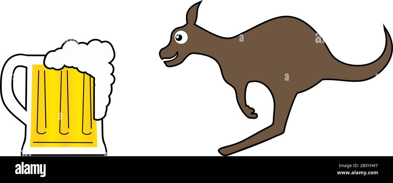 Beer and kangaroo Stock Vector Image & Art Alamy
