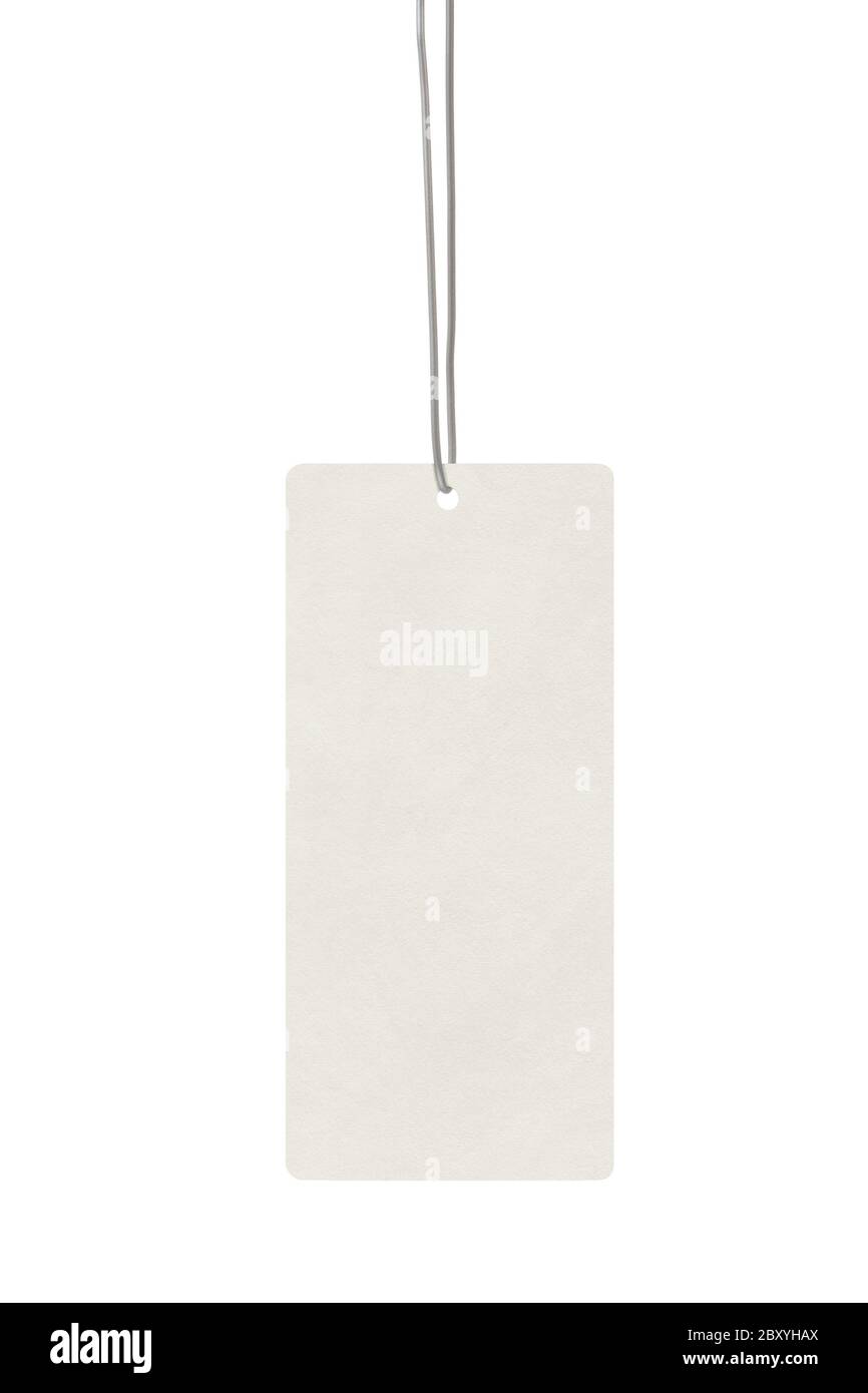 Blank label and string Stock Photo Alamy