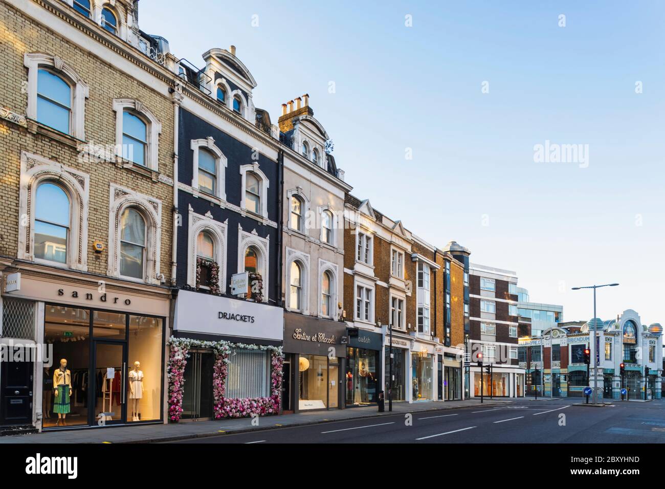 England, London, Westminster, Kensington and Chelsea, Shops and Retail Stores on Brompton Road Stock Photo