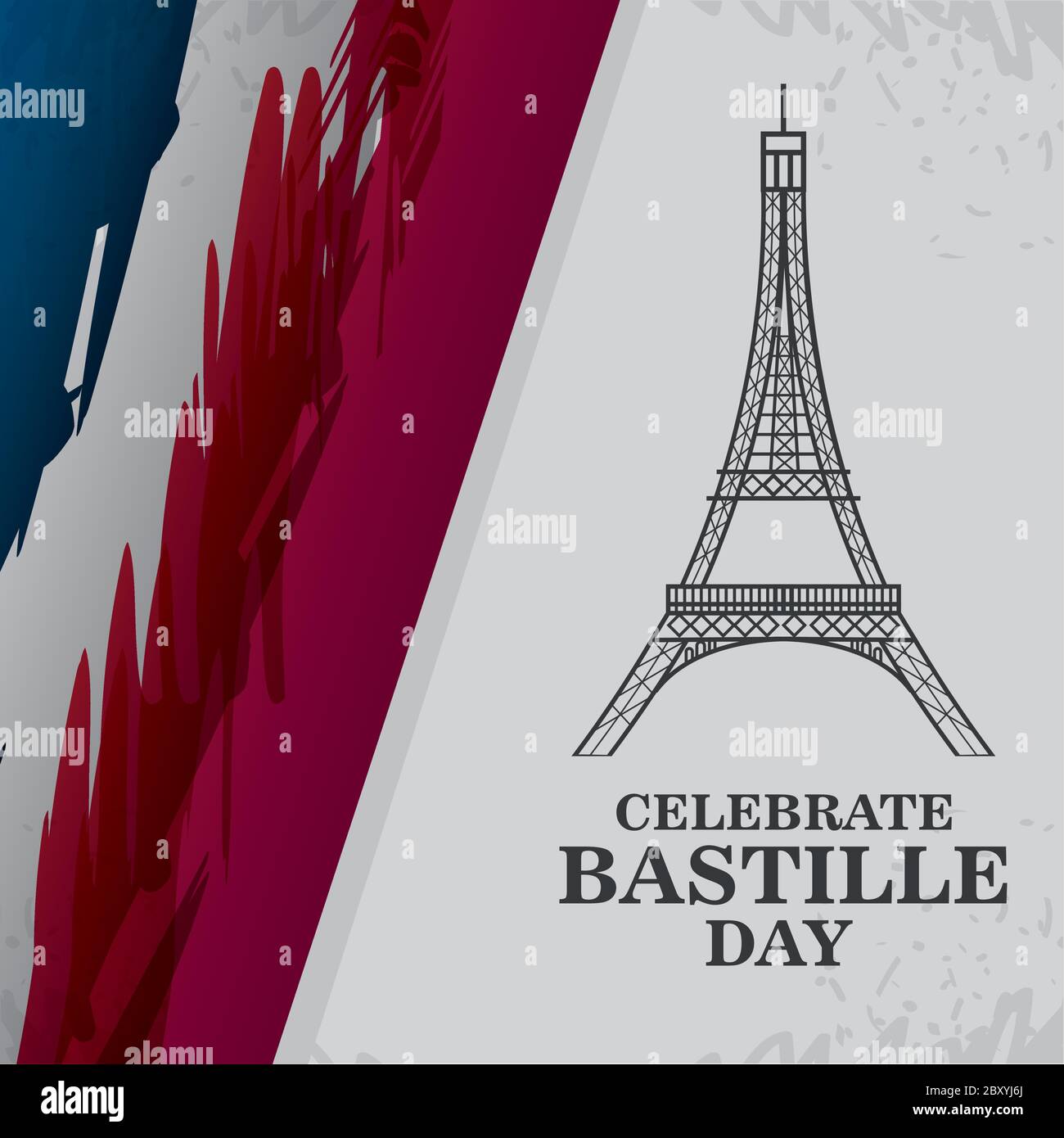 Banner Or Poster For The French National Day Label Celebrate Bastille Day Vector Illustration Design Stock Vector Image Art Alamy