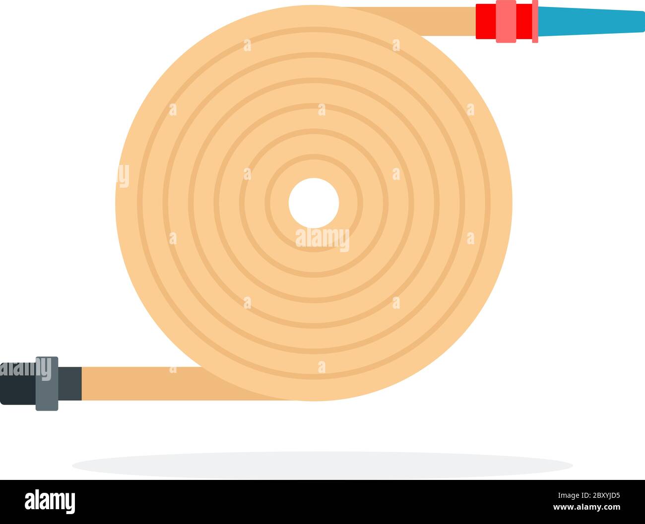Water hose to extinguish the fire Stock Vector