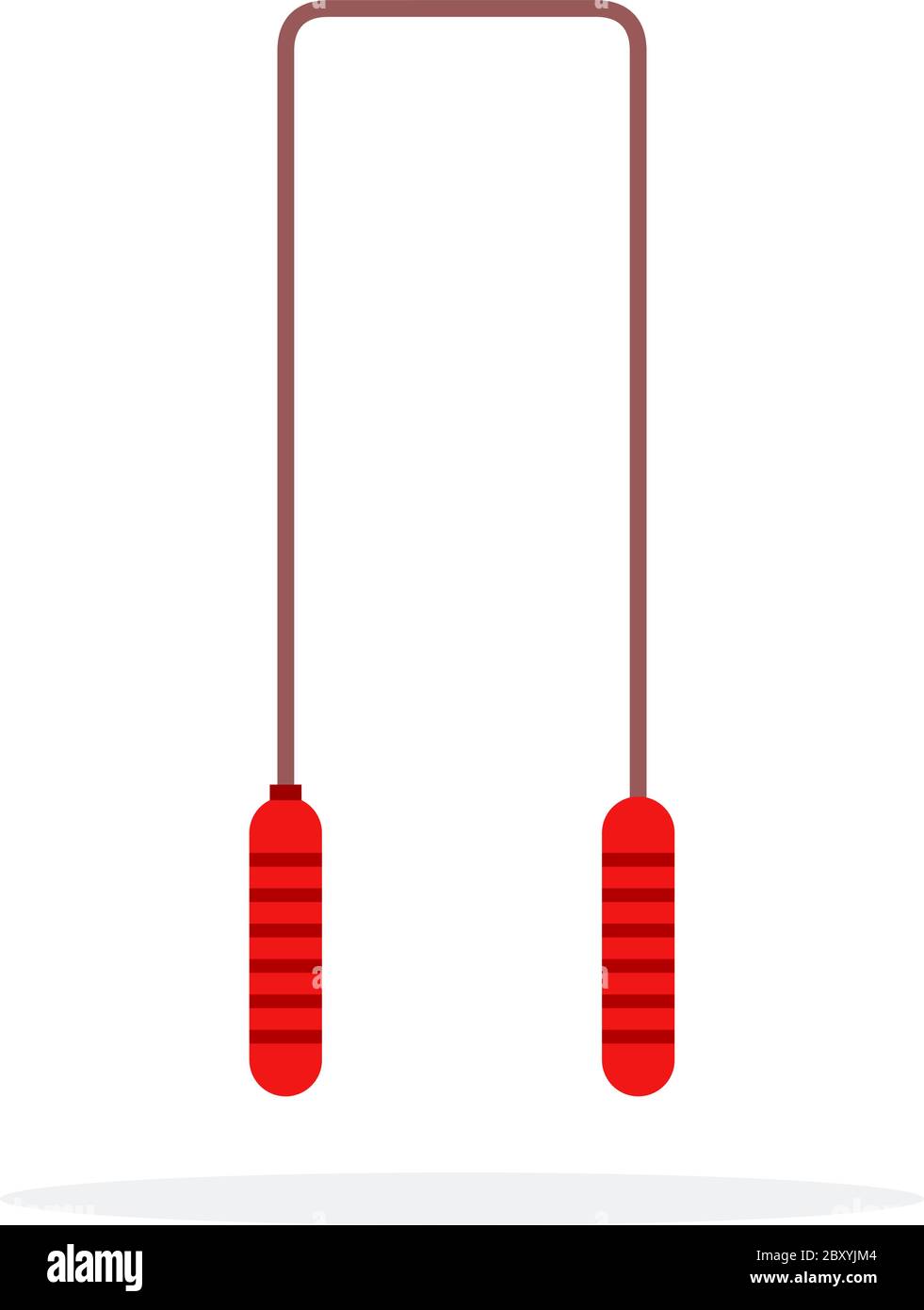 Skipping rope for sporting activities flat isolated Stock Vector