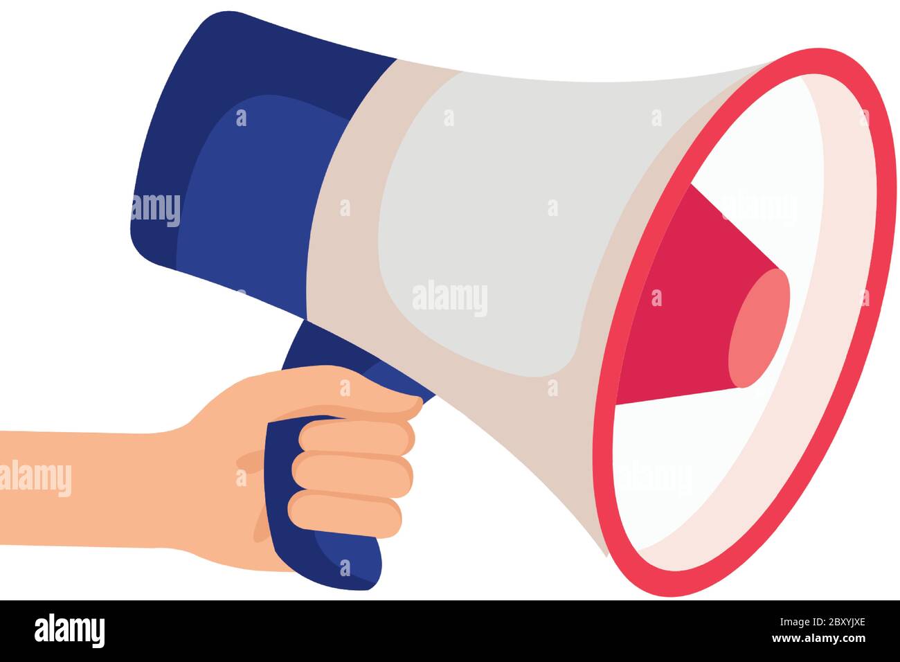 Isolated hand holding megaphone vector design Stock Vector Image & Art ...