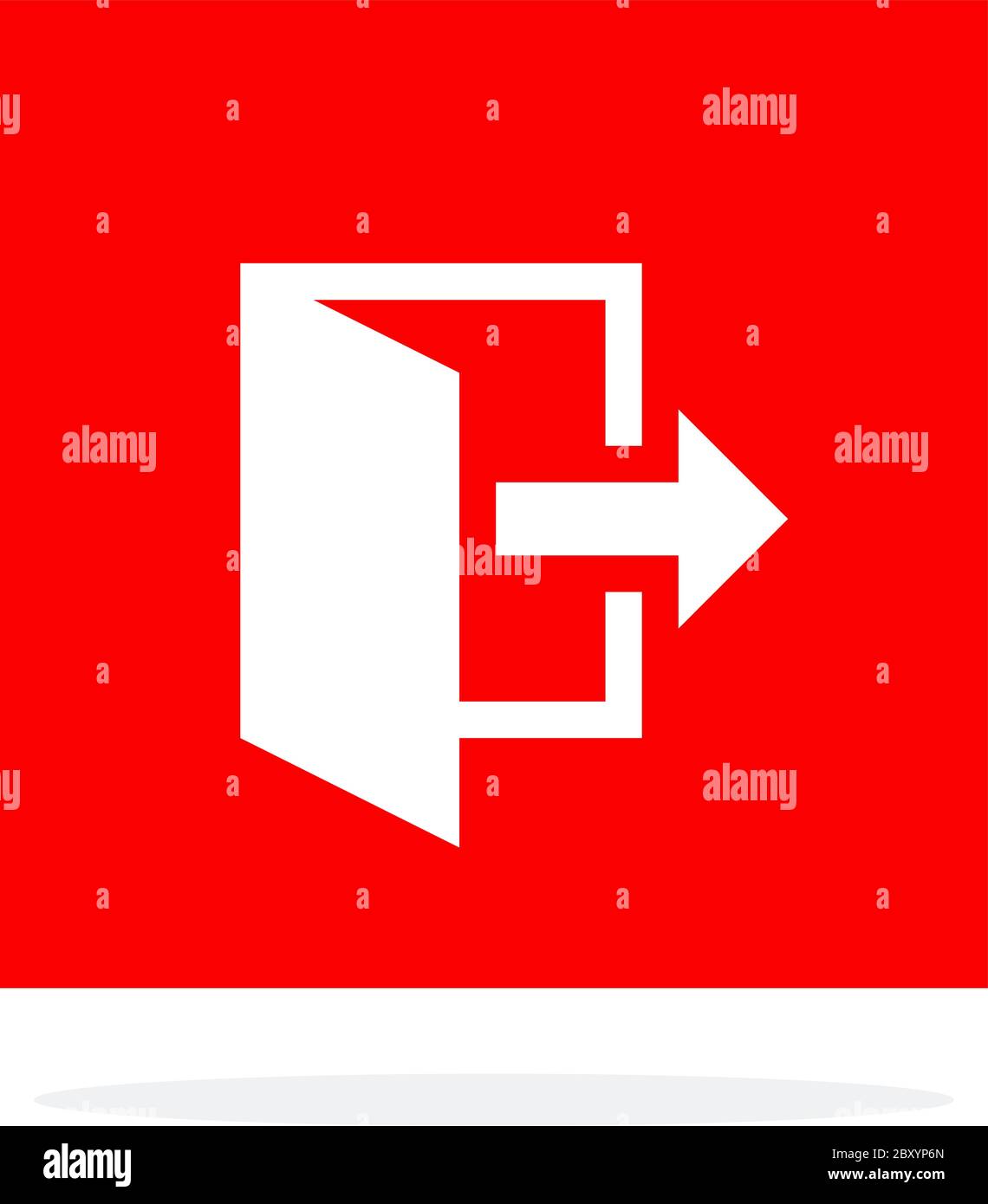 Bolt-hole exit sign flat isolated Stock Vector
