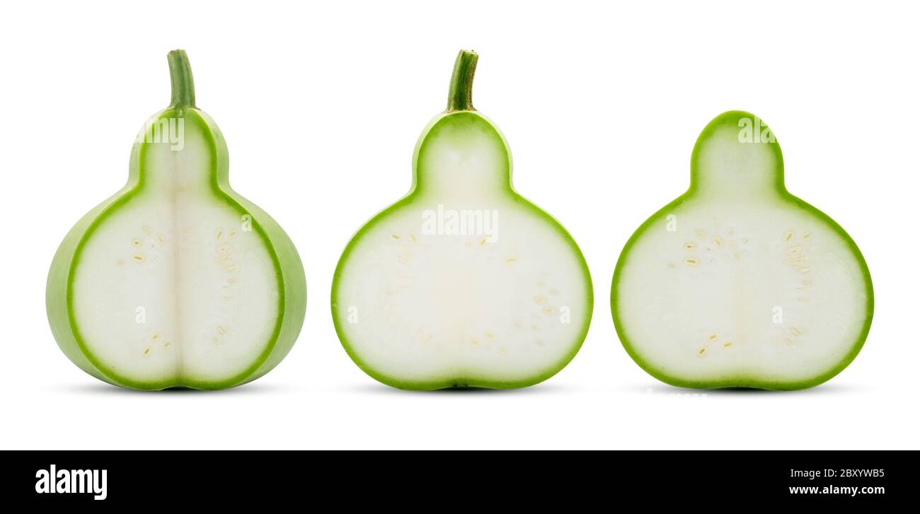 Calabash or Bottle Gourd isolated on white background Stock Photo - Alamy