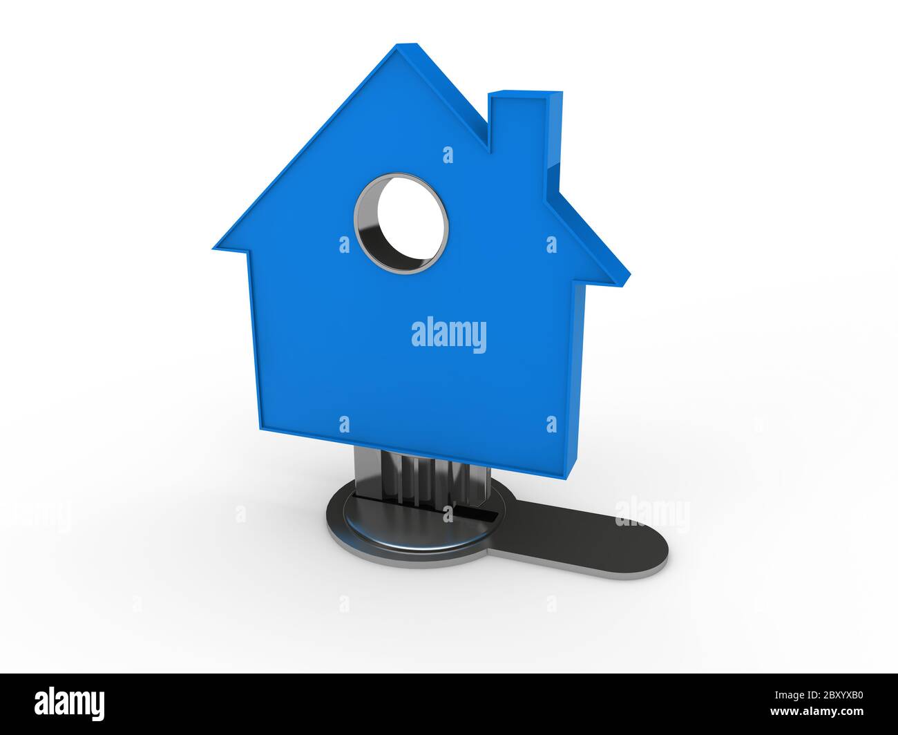 3d home key house Stock Photo Alamy