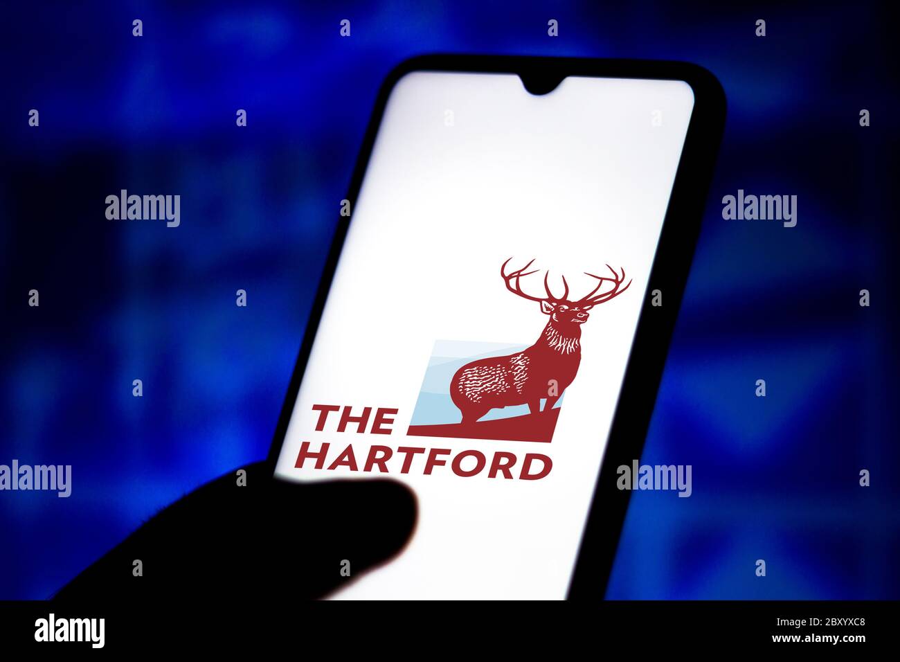 In this photo illustration the Hartford Financial Services Group logo