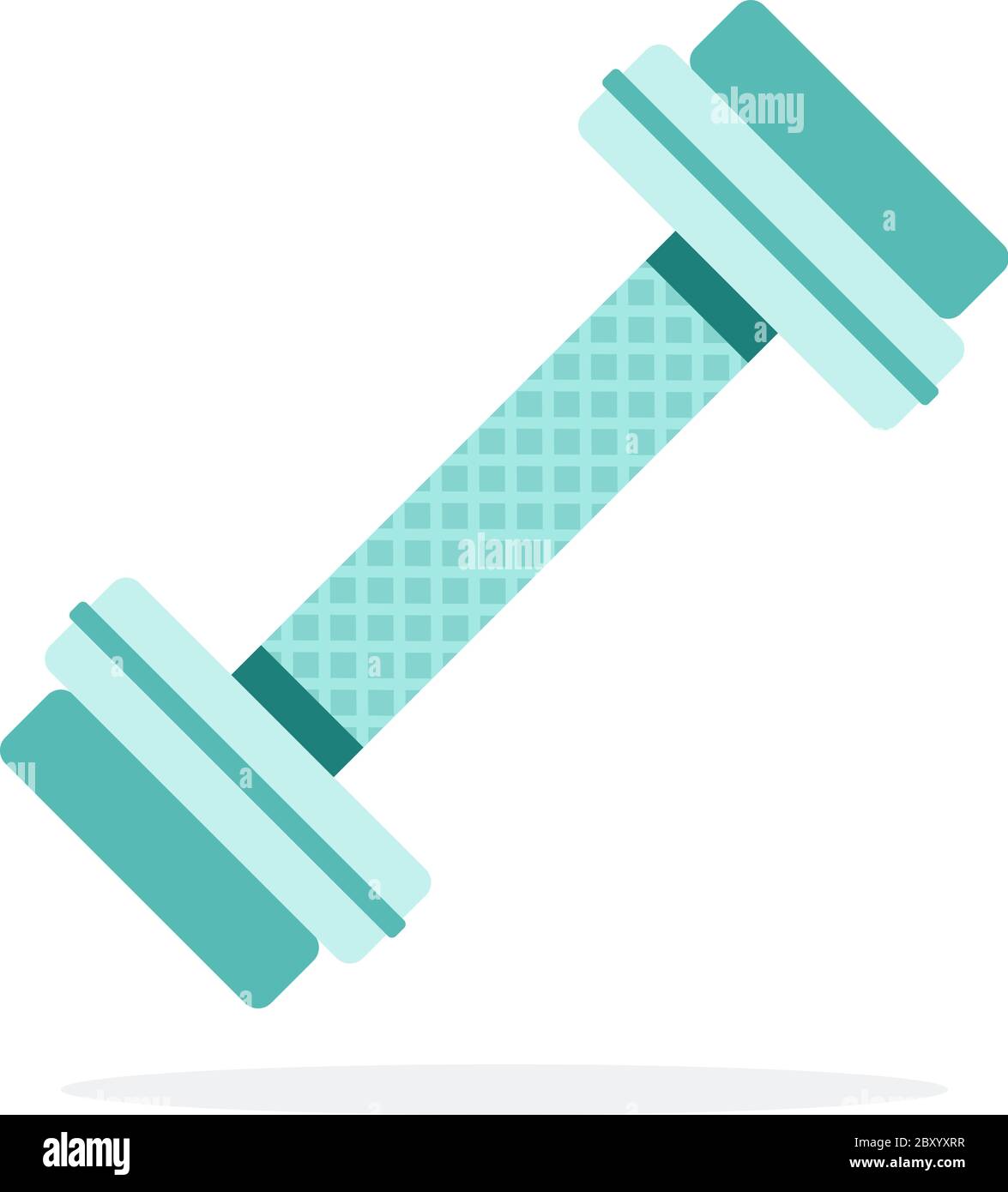 Dumbbell for the gym flat isolated Stock Vector
