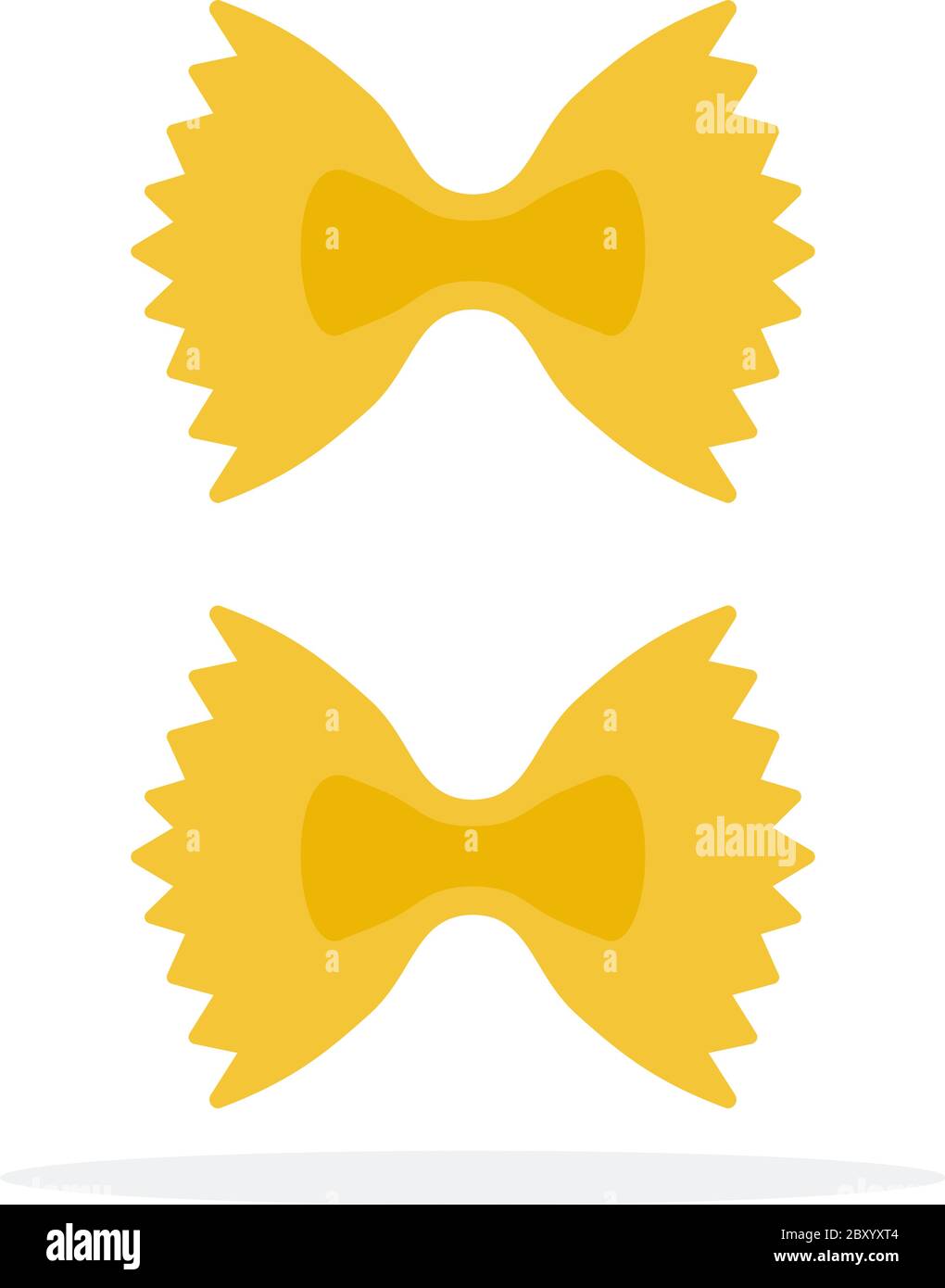 Farfalle macaroni vector flat isolated Stock Vector