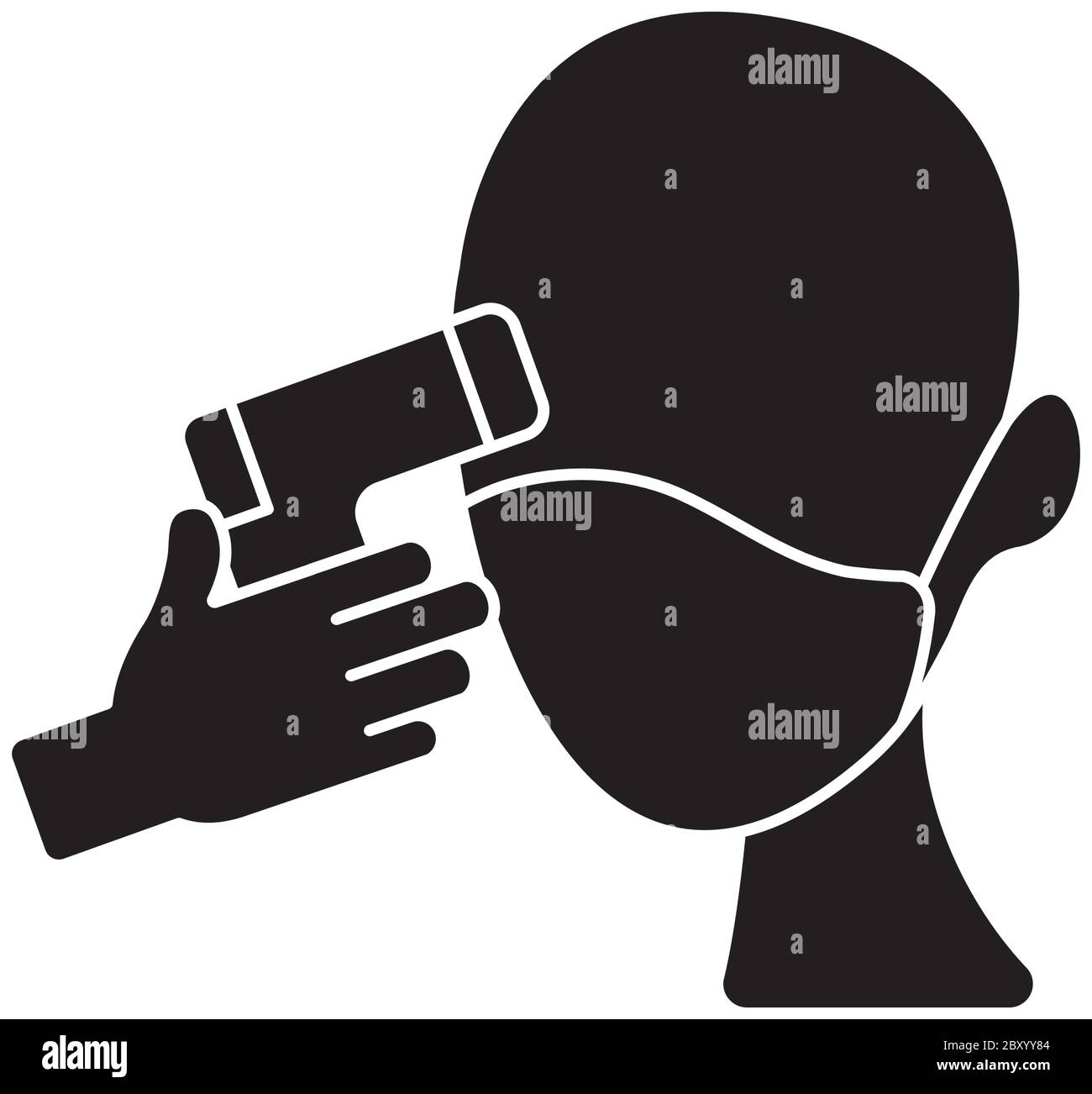 Check human body temperature icon, Detection virus transmission symbol