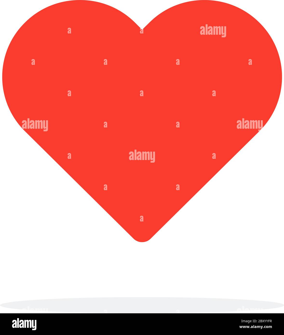 Red heart vector flat isolated Stock Vector Image & Art - Alamy