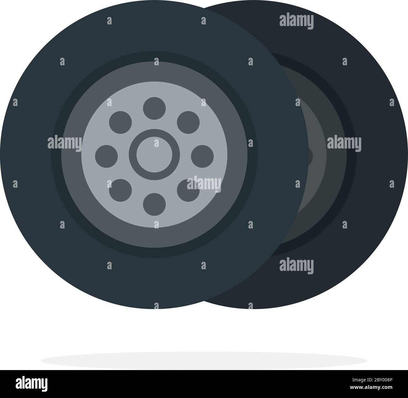 Car tires vector flat isolated Stock Vector