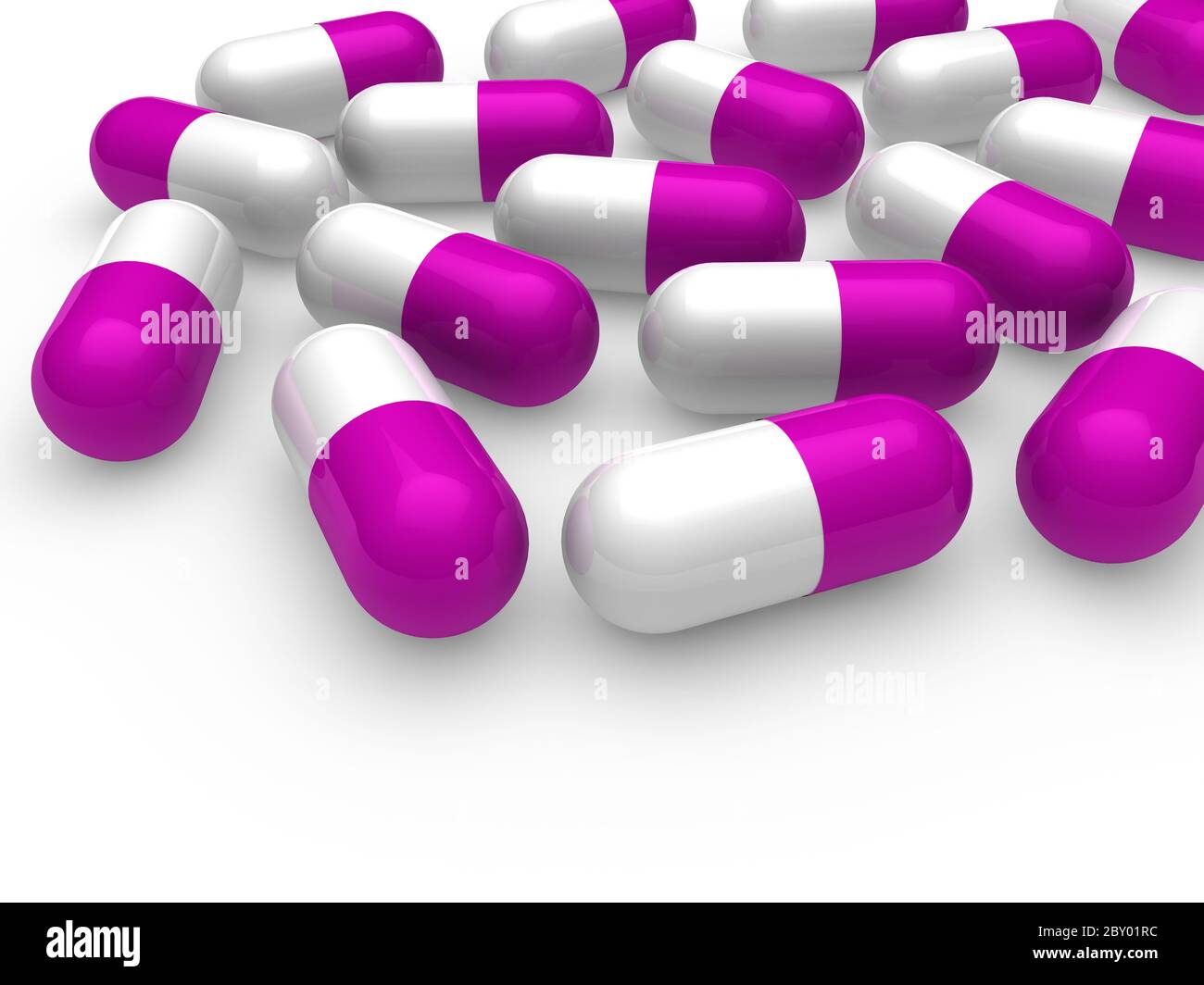 3d pill purple white Stock Photo Alamy