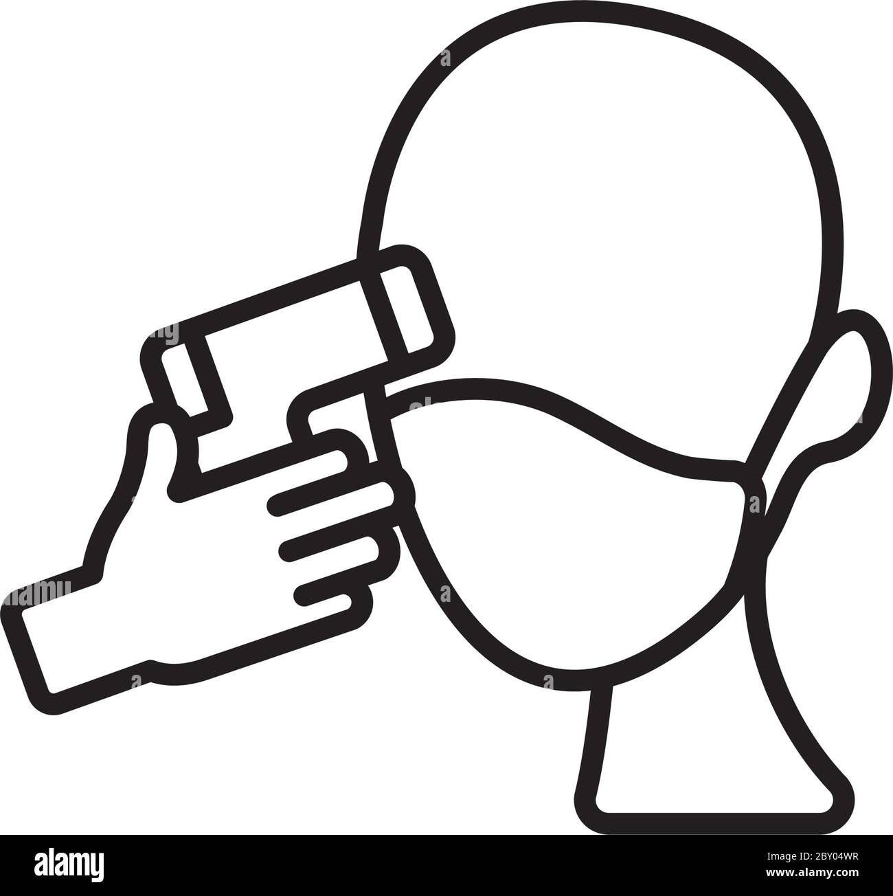 Check human body temperature icon, Detection virus transmission symbol