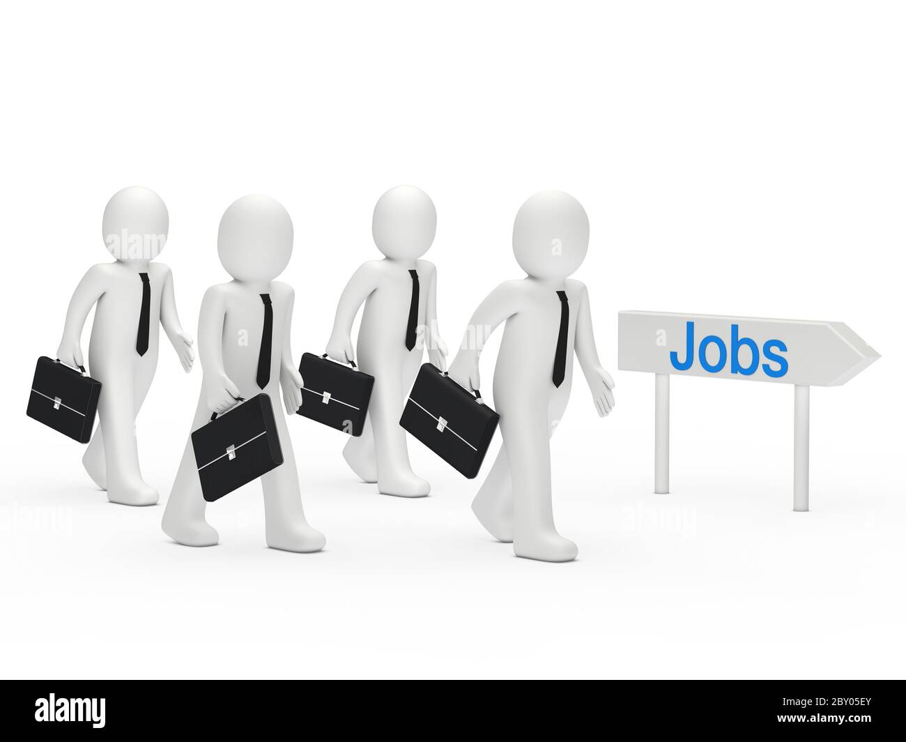 3d businessman run job Stock Photo Alamy