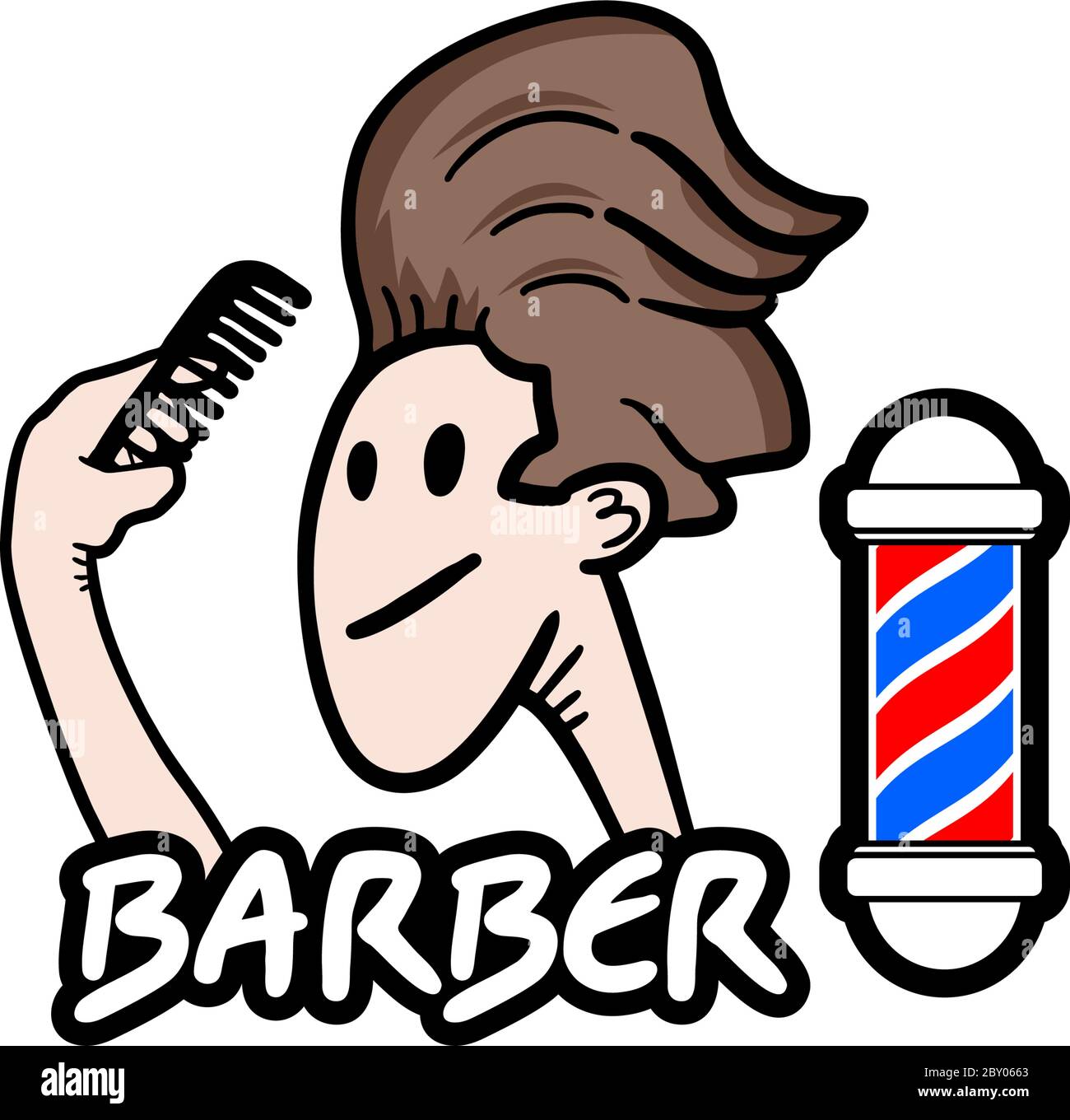 Barber scissors comb cartoon hires stock photography and images Alamy