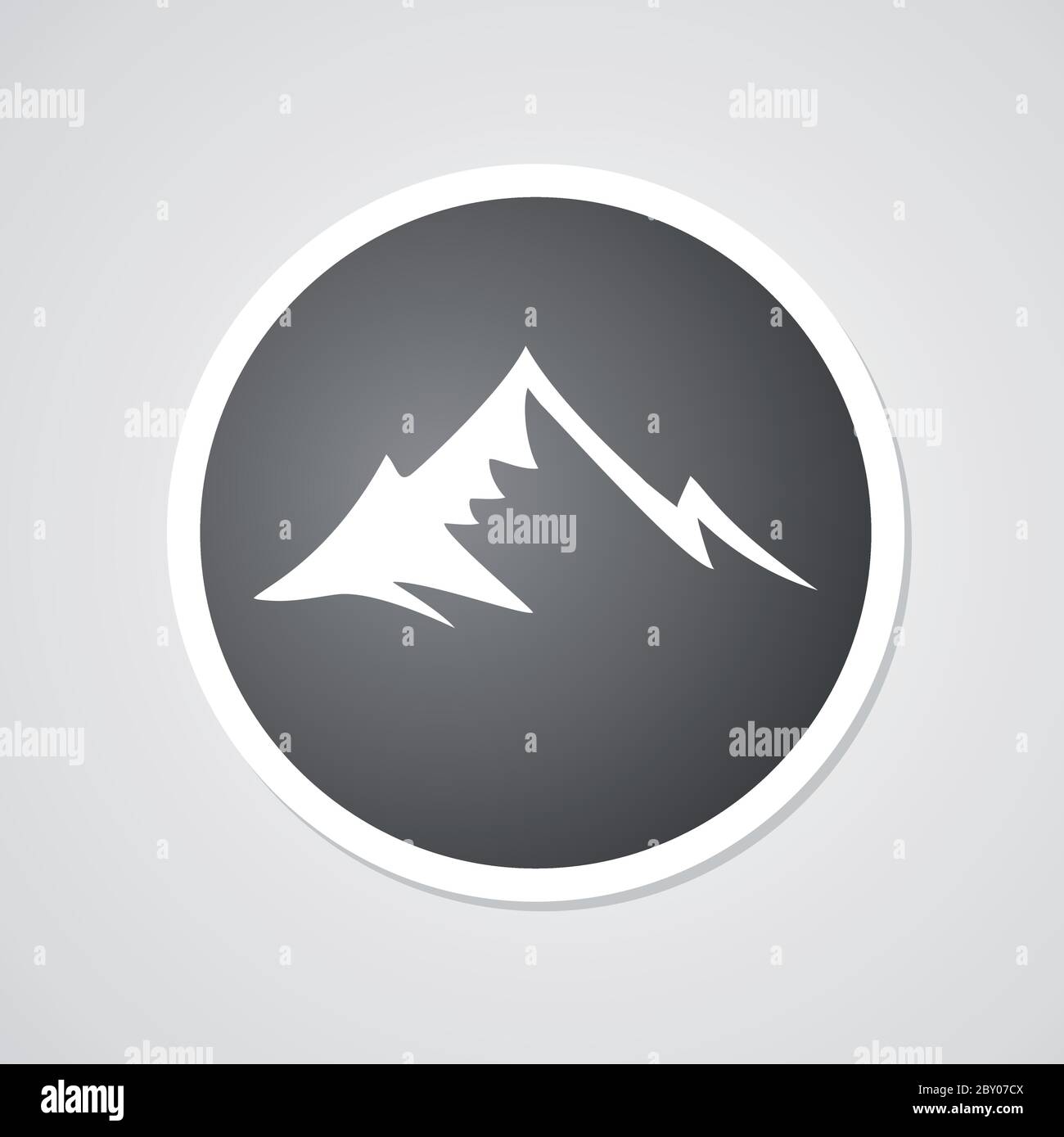 Mountain peak symbol Stock Vector