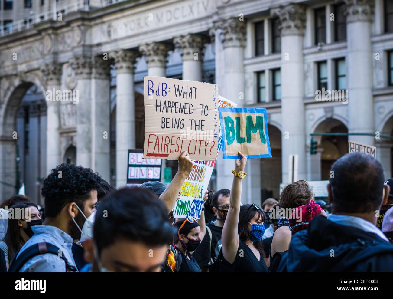 New York City Workers For Justice Protest demand the end of racial ...