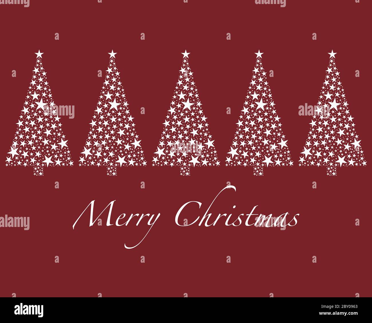 Christmas tree red from stars Stock Photo - Alamy