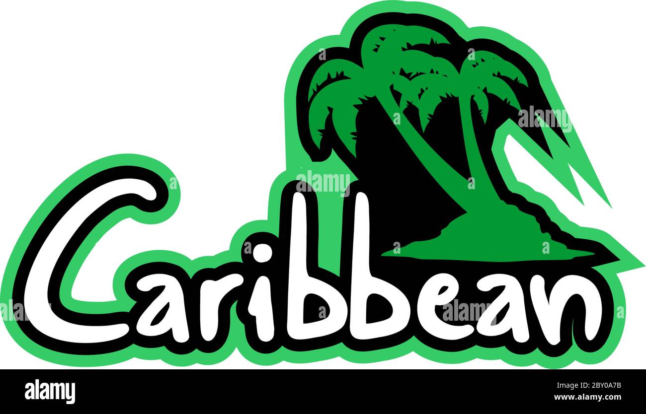 Beach caribbean Stock Vector