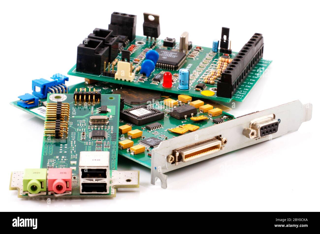 Image of computer hardware components Stock Photo - Alamy
