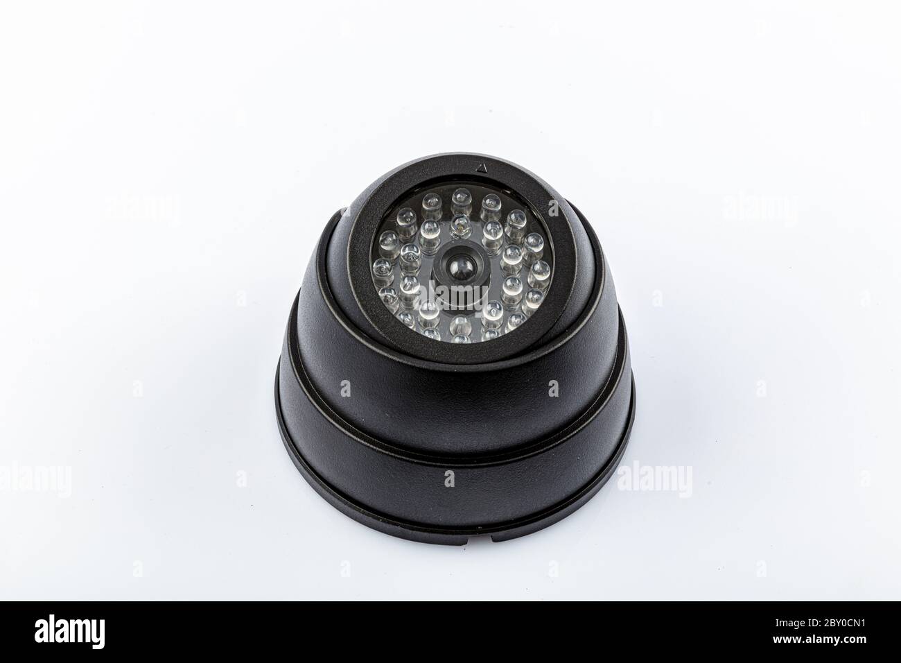 Modern of Security CCTV camera. Black dome camera isolated on white ...