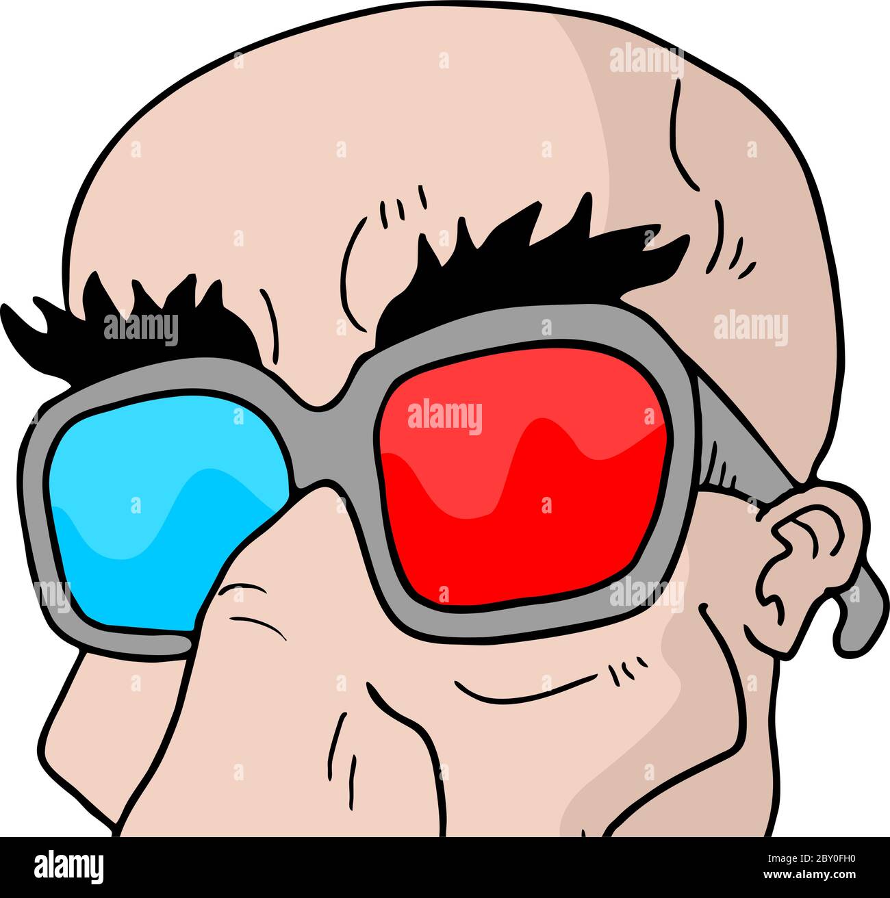 3D glasses Stock Vector